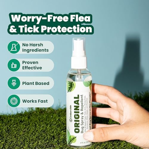 Cedarcide Original Spray Antiinsectos | Repelente y Eliminador de Pulgas, Garrapatas, Mosquitos, Ácaros, Hormigas y Chiggers | Para Personas, - imagen 2