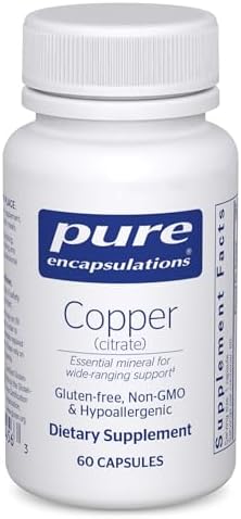 Pure Encapsulations Cobre (Citrato) | Forma Altamente Biodisponible de Cobre | 60 Cápsulas - imagen 1