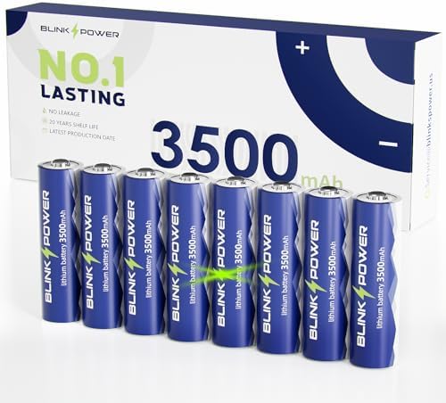 Baterías de Litio Blinkspower™ AA 8 Piezas, 3500mAh NO.1 Duraderas 1.5V Batería Doble A 【No Recargables】 - imagen 1