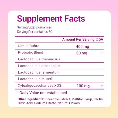 Gomitas Probióticas Femeninas Lunivox Her Juicy con Prebióticos y Olmo Resbaladizo - Equilibrio de pH, Salud Digestiva y Soporte Inmunológico - Sabor - imagen 2