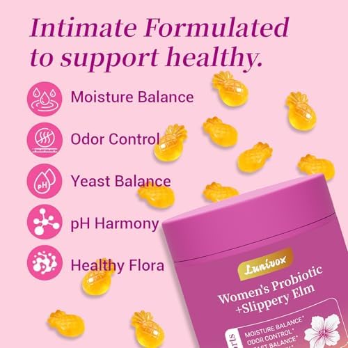 Gomitas Probióticas Femeninas Lunivox Her Juicy con Prebióticos y Olmo Resbaladizo - Equilibrio de pH, Salud Digestiva y Soporte Inmunológico - Sabor - imagen 3