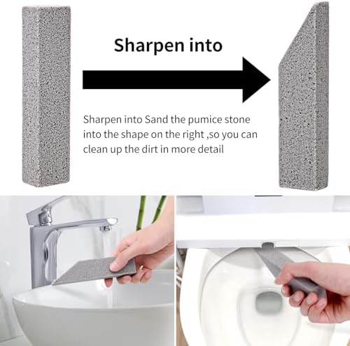 Limpiador de Inodoro de Piedra Pómez - 25 Piezas, Eliminador de Anillos de Agua Dura, Ideal para Hogar, Baño, Cocina y Alberca (15 x 3.5 x 2.3 cm) - imagen 5