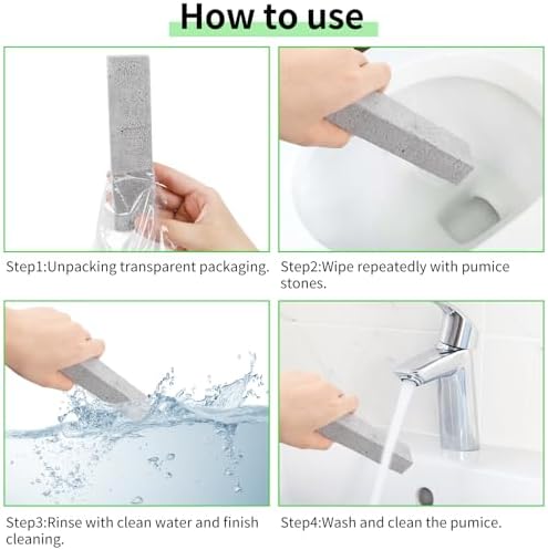 Limpiador de Inodoro de Piedra Pómez - 25 Piezas, Eliminador de Anillos de Agua Dura, Ideal para Hogar, Baño, Cocina y Alberca (15 x 3.5 x 2.3 cm) - imagen 6