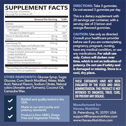 Gomitas Omega 3 6 9 + DHA para Adultos - Alternativa Vegana de Aceite de Pescado con Aceite de Semilla de Chía y Algas - 60 Unidades - imagen 2