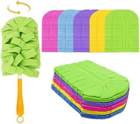 Recargas de Plumero Reutilizables Compatibles con Swiffer - Paquete de 5 Recargas Electroestáticas de 360° con Mango - Recargas Resistentes para - imagen 1