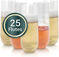 Copas de Champagne de Plástico Reli | Paquete de 25 | 9 oz - Transparentes | Copas Premium Sin Tallo | Perfectas para Celebraciones - imagen 1