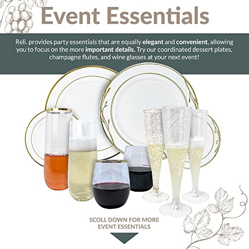 Copas de Champagne de Plástico Reli | Paquete de 25 | 9 oz - Transparentes | Copas Premium Sin Tallo | Perfectas para Celebraciones - imagen 6