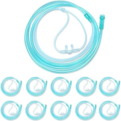 Cannula Nasal de Oxígeno Luisddi 10 Piezas, Alta Flujo, Conector Estándar de 7 Pies, Tubo Verde, Empaque Individual - imagen 1