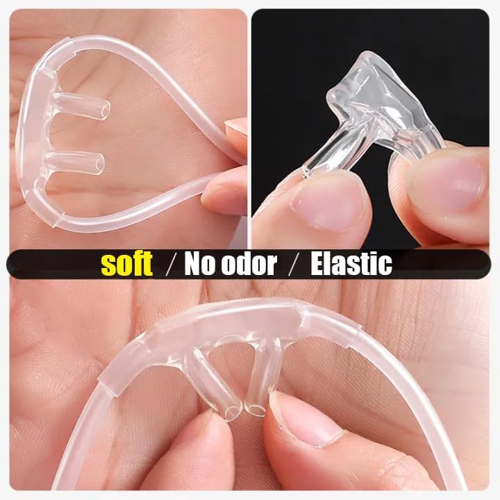 Cannula Nasal de Oxígeno Luisddi 10 Piezas, Alta Flujo, Conector Estándar de 7 Pies, Tubo Verde, Empaque Individual - imagen 4