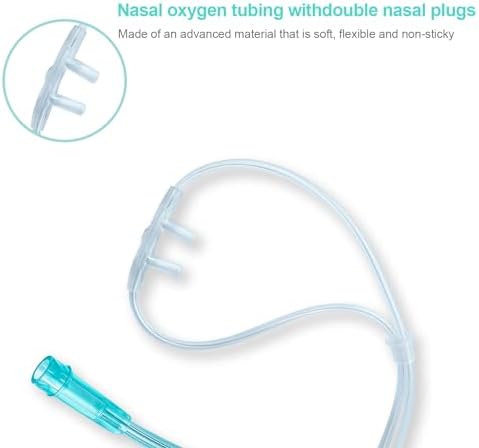 Cannula Nasal de Oxígeno Luisddi 10 Piezas, Alta Flujo, Conector Estándar de 7 Pies, Tubo Verde, Empaque Individual - imagen 8
