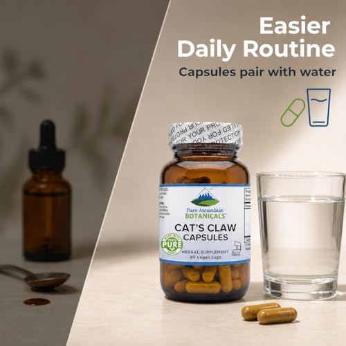 Cápsulas de Garra de Gato Pure Mountain Botanicals - 90 Cápsulas Veganas Kosher con 1000mg de Uncaria Tomentosa Suplemento Herbal - imagen 3