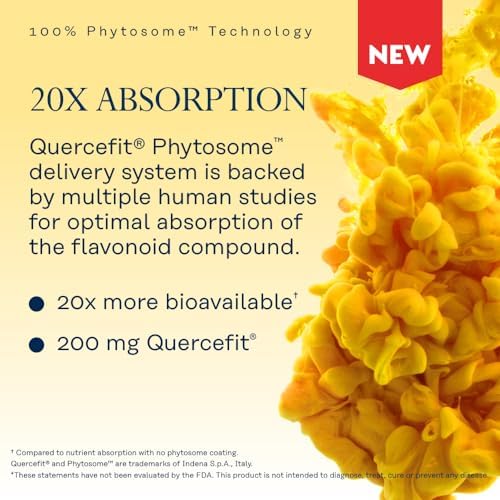 SOLARAY Quercetina Phytosome - 20X Absorción - Suplemento Antioxidante Fácil de Digestion para Salud Integral - Vegano y Sin Soja - 30 Porciones, 30 - imagen 3