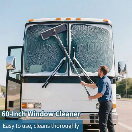 Limpiador de Ventanas 3 en 1 con Extensión de 60, Kit Profesional para Hogar, Incluye 3 Paños de Microfibra y Cepillo para Pantallas - imagen 7