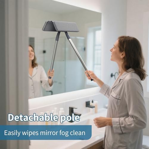 Limpiador de Ventanas 3 en 1 con Extensión de 60, Kit Profesional para Hogar, Incluye 3 Paños de Microfibra y Cepillo para Pantallas - imagen 8