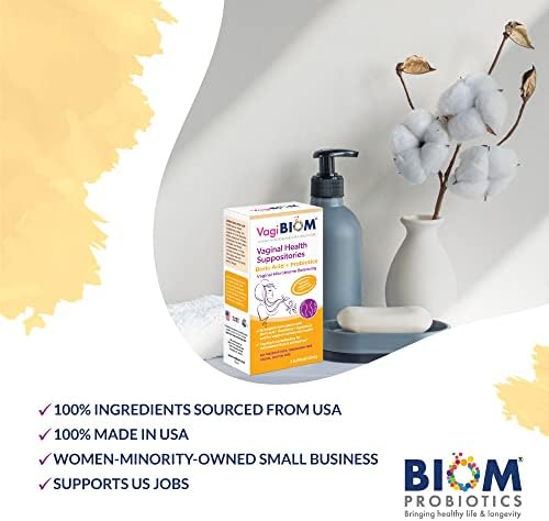 Suplementos de Ácido Bórico VagiBiom con Lactobacilos: Equilibrio de Flora Microbiana; Nutre y Mantiene Flora Saludable; Sin Parabenos (5 piezas) - imagen 5