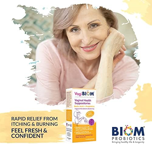 Suplementos de Ácido Bórico VagiBiom con Lactobacilos: Equilibrio de Flora Microbiana; Nutre y Mantiene Flora Saludable; Sin Parabenos (5 piezas) - imagen 6