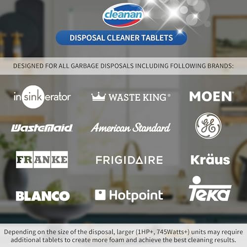 Tabletas Limpiadoras y Desodorantes para Desechos de Comida - 24 Piezas, Elimina Olores Rápidamente, Acción Espumosa XL, Aroma Refrescante a Limón, - imagen 6