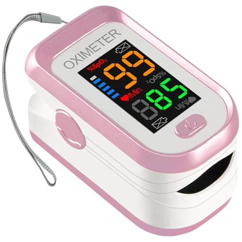 Oxímetro de Pulso de Dedo, Monitor de Saturación de Oxígeno en Sangre con Pantalla LED Grande, Monitor de Frecuencia Cardíaca para Adultos, con - imagen 1