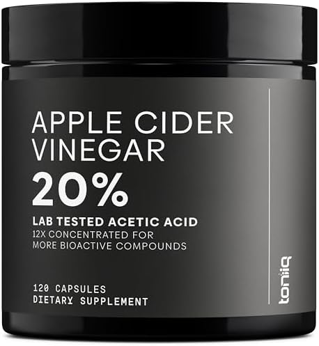 Cápsulas de Vinagre de Manzana Toniiq - Fórmula Ultra Potente de 2,010mg con 20% de Ácido Acético y Pimienta de Cayena - Con la Madre - 120 Cápsulas - imagen 1