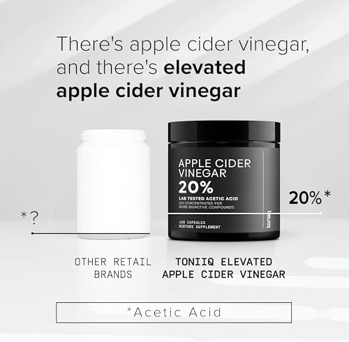 Cápsulas de Vinagre de Manzana Toniiq - Fórmula Ultra Potente de 2,010mg con 20% de Ácido Acético y Pimienta de Cayena - Con la Madre - 120 Cápsulas - imagen 4