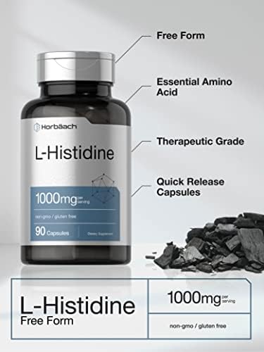 Horbäach L-Histidina 1000mg 90 Cápsulas | Sin OGM y Libre de Gluten | Grado Farmacéutico - imagen 3