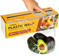 Film transparente Katbite con cortador deslizante removible, 12 pulgadas x 1200 pies cuadrados, rollo de película clara para alimentos, resistente y - imagen 1