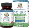 Cápsulas de Enzimas Serrapeptasa MaryRuth Organics | Suplemento Vegano para Alivio de Senos | Salud de Tejidos y Células | 60 Contenido - imagen 1