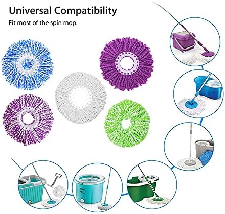 5 Repuestos de Cabeza de Mopa Microfibra para Mopa Mágica 360° - Tamaño Estándar Redondo - imagen 4