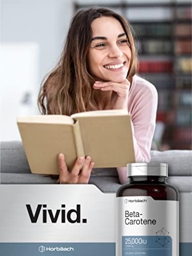Suplemento de Beta Caroteno Horbäach | 25000 UI en Gelatinas Blandas | 7500 mcg | Vitamina A | 400 Cápsulas | Fórmula Sin OGM y Sin Gluten - imagen 6