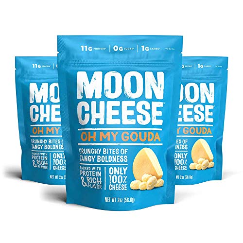 Moon Cheese Oh My Gouda Bocados de Queso, 2 Onzas, Paquete de 3, Crujientes, Ricos en Proteínas y Calcio, Keto, Sin Gluten - imagen 1