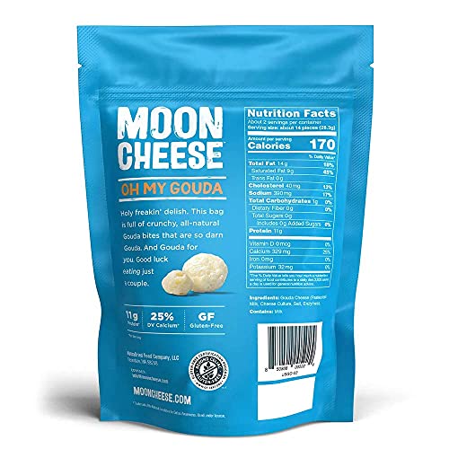 Moon Cheese Oh My Gouda Bocados de Queso, 2 Onzas, Paquete de 3, Crujientes, Ricos en Proteínas y Calcio, Keto, Sin Gluten - imagen 2