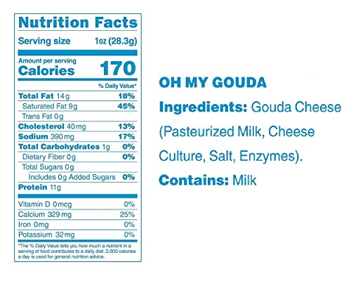 Moon Cheese Oh My Gouda Bocados de Queso, 2 Onzas, Paquete de 3, Crujientes, Ricos en Proteínas y Calcio, Keto, Sin Gluten - imagen 3