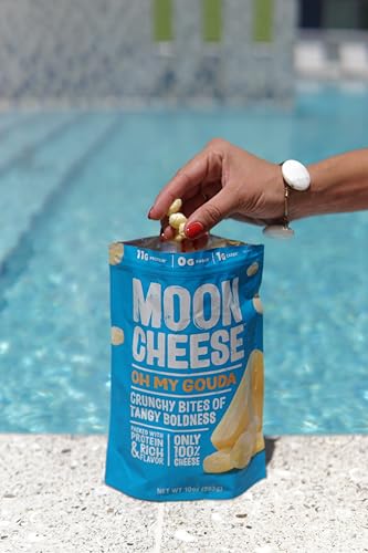 Moon Cheese Oh My Gouda Bocados de Queso, 2 Onzas, Paquete de 3, Crujientes, Ricos en Proteínas y Calcio, Keto, Sin Gluten - imagen 8