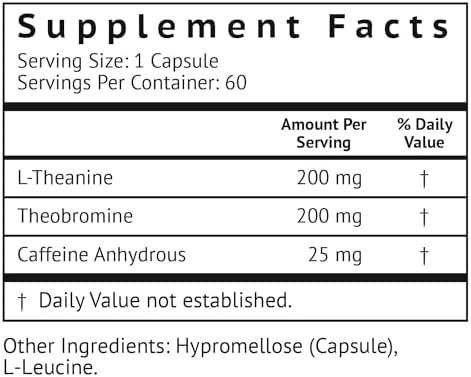 VitaMonk Cápsulas de Cafeína y Teanina de Baja Dosis - Sin Nerviosismo ni Caídas - 25mg de Cafeína y Teanina - 60 Cápsulas - imagen 2