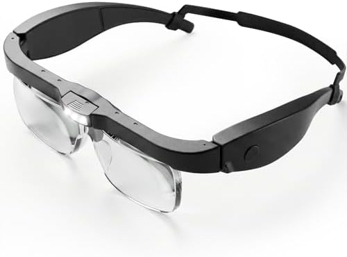 Lentes de aumento con luz, 0.75X-4.0X, lupa recargable con 3 luces LED y 5 lentes desmontables, gafas de aumento para trabajos manuales y joyería - imagen 8