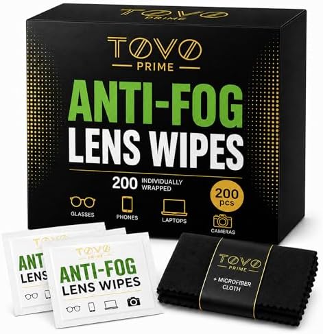 Toallitas para Lentes, 200 Piezas, Limpiador de Lentes Prehumedecido, Paquetes Individuales, Antivaho y Sin Rayas para Gafas y Pantallas - imagen 1