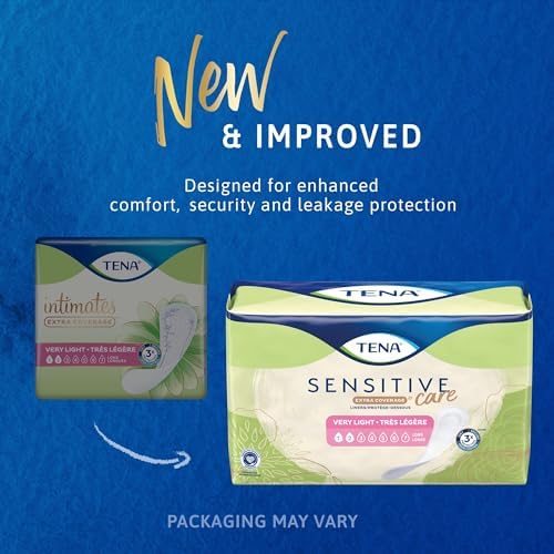 TENA Sensitive Care Toallas Higiénicas para Incontinencia Femenina Extra Largas 9 L 54291, Paquete de 50 Unidades - imagen 2