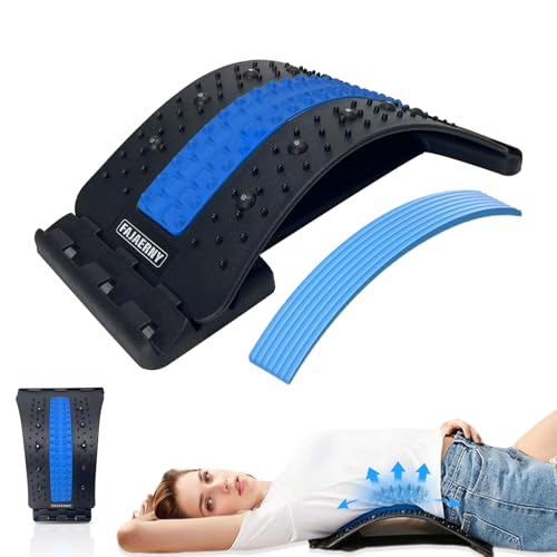 FAJAERNY Estirador de Espalda Ajustable, Dispositivo de Alivio para Dolor Lumbar, 84 Puntos de Masaje, 10 Puntos Magnéticos, Soporte para Hernia - imagen 1