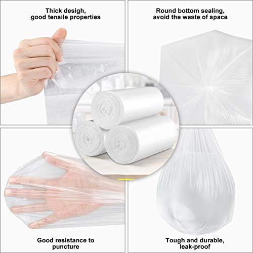 Bolsas de Basura Pequeñas de 4 Galones - 150 Bolsas Transparentes Resistentes para Cocina, Baño y Oficina - Forros de Bote de 15 Litros - imagen 4