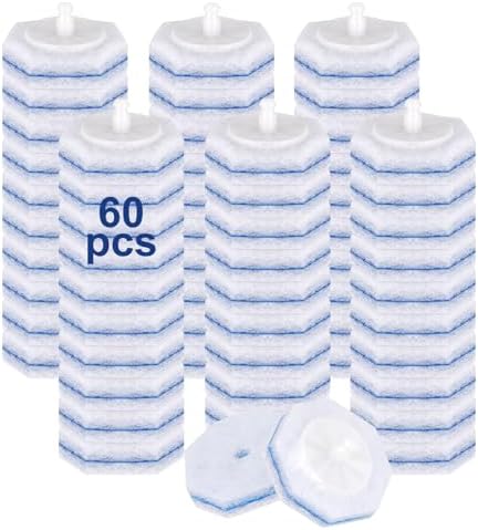 Akopryc 60 Piezas de Recargas para Limpiador de Inodoro Clorox, Refills de 3 Capas, No se Deshacen, Espuma Potente, Seguros para Porcelana, - imagen 1
