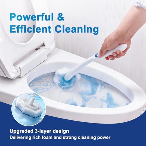 Akopryc 60 Piezas de Recargas para Limpiador de Inodoro Clorox, Refills de 3 Capas, No se Deshacen, Espuma Potente, Seguros para Porcelana, - imagen 2