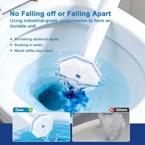 Akopryc 60 Piezas de Recargas para Limpiador de Inodoro Clorox, Refills de 3 Capas, No se Deshacen, Espuma Potente, Seguros para Porcelana, - imagen 3