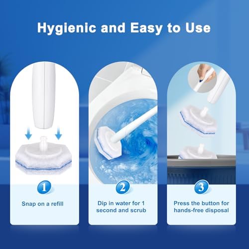 Akopryc 60 Piezas de Recargas para Limpiador de Inodoro Clorox, Refills de 3 Capas, No se Deshacen, Espuma Potente, Seguros para Porcelana, - imagen 4