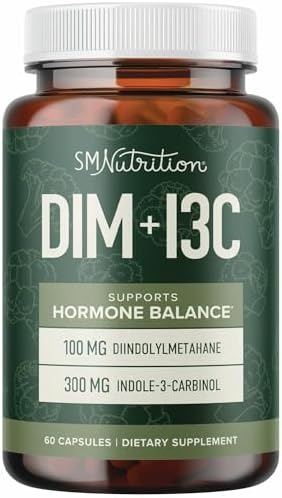 DIM e Indole 3 Carbinol para el Balance Hormonal en Mujeres y Hombres | Complejo I3C | Suplementos para la Salud Femenina, Antioxidantes | Vegano, No - imagen 1