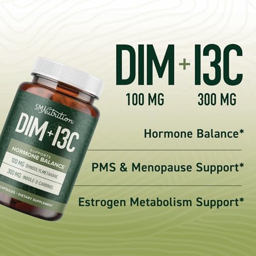DIM e Indole 3 Carbinol para el Balance Hormonal en Mujeres y Hombres | Complejo I3C | Suplementos para la Salud Femenina, Antioxidantes | Vegano, No - imagen 2