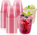 GGOLDMER 50 PZS Vasos Plásticos Rosas - Copas de Vino Desechables Sin Tallo de 12oz, Vasos para Cócteles de Fiesta, San Valentín, Baby Shower, Boda, - imagen 1