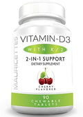 Vitaminas Masticables Mauricettes D3 con K2 – Soporte 2 en 1 para Huesos y Corazón – Refuerzo Inmunológico – Sabor Natural a Cereza – 90 Tabletas - imagen 1