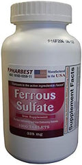 Tabletas de Sulfato Ferroso de 325 mg, 1000 Unidades - imagen 1