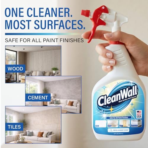 Limpiador en Spray CleanWall para Paredes, Puertas y Zócalos – Fórmula Multi-Superficie de 32 oz – Segura para Paredes Pintadas – Hecho en EE. UU. – - imagen 4