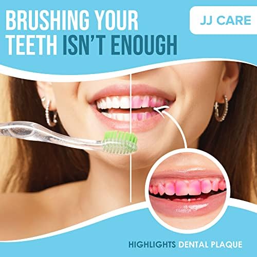 Tabletas Reveladoras JJ Care para Niños y Adultos - 120 Piezas, Tabletas de Placa Envuelta Individualmente, Sabor a Berries, Cuidado Dental para - imagen 2